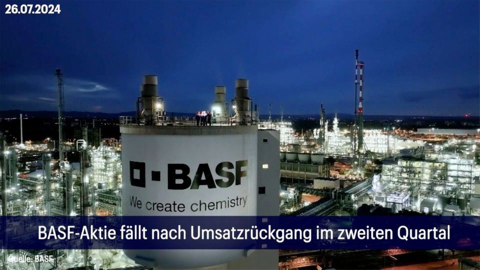 Aktie im Fokus: BASF-Aktie fällt nach Umsatzrückgang im zweiten Quartal